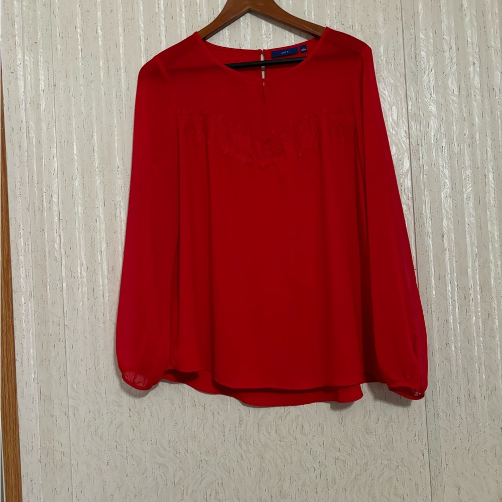 Apt. 9 Vibrant Red Blouse